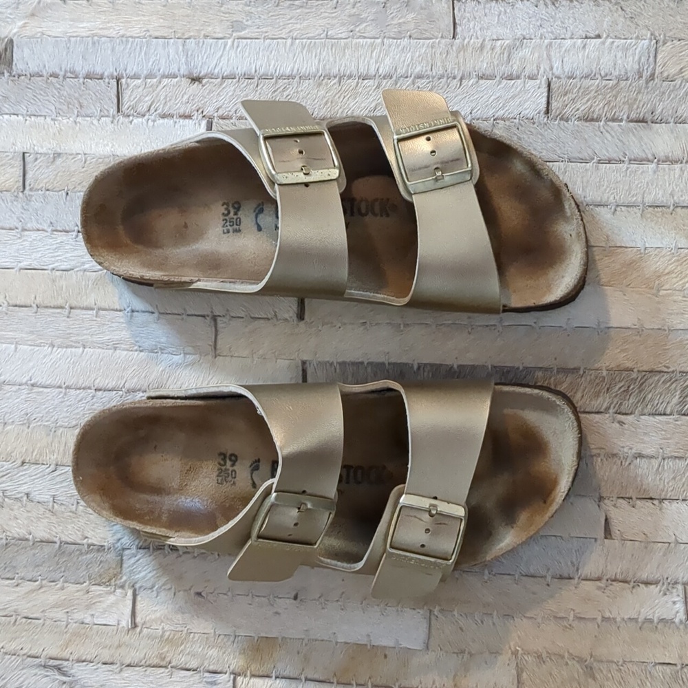 Birkenstock Women's Arizona Gold Sandals - Picture 3 of 8